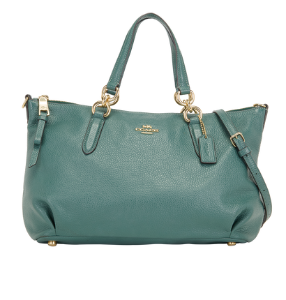 Kasey, &pound;120, Handbags, Green, Leather, Front view